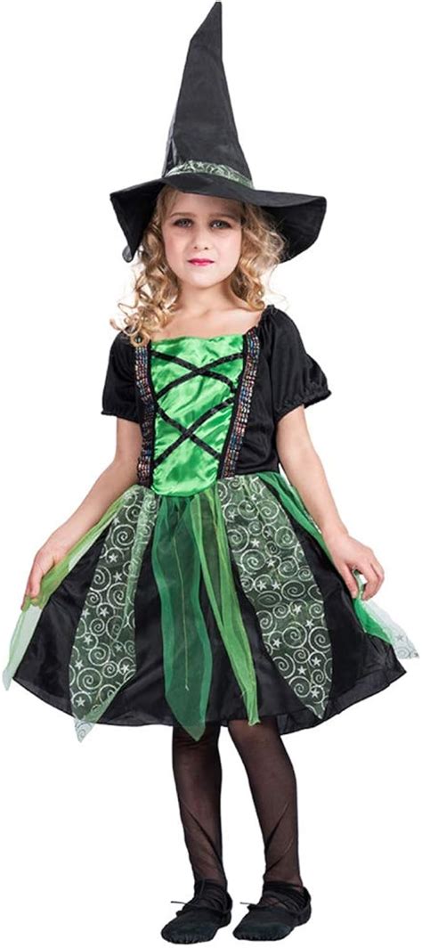 Vimukun Halloween Mädchen Kostüm Hexe Kleid für Kinder Karneval