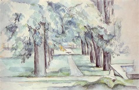 Pool And Lane Of Chestnut Trees At Jas De Bouffan Paul Cezanne Oil