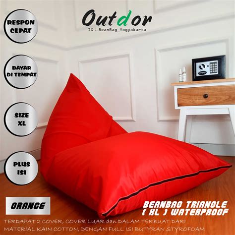 Jual BeanBag Waterproof Besar Size XL 100cm X 150cm Motif Polos Cantik