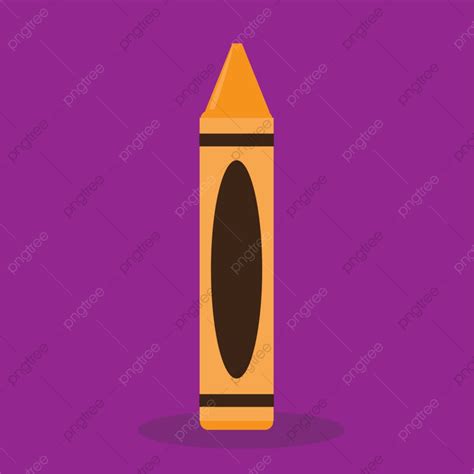 School Crayons Vector Hd Images, School Supplies Crayon Orange Vector ...