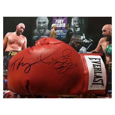 Tyson Fury Signed Red Everlast Glove Custom Order Elite Exclusives