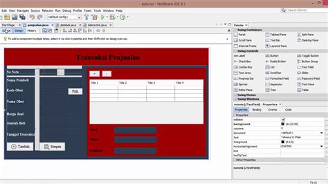 Tutorial Membuat Form Transaksi Penjualan Menggunakan Java Netbeans