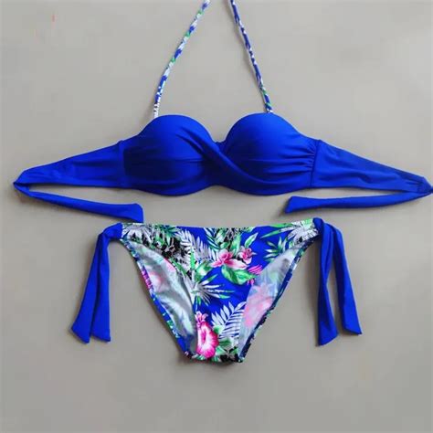 New Halter Push Up Women Bikini Set Brazilian Beach Dress Low Waist