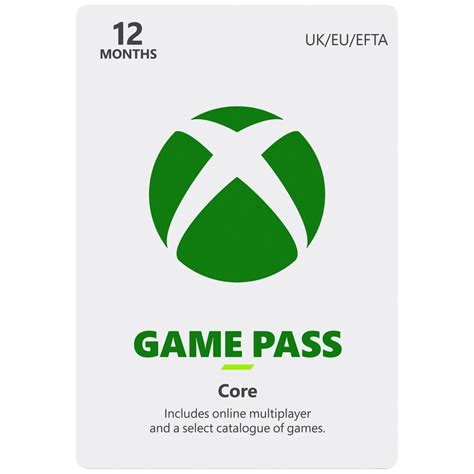 Xbox Game Pass Core Months Membership Smyths Toys Uk