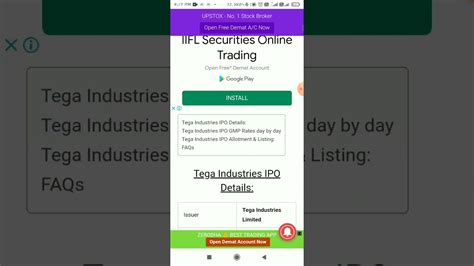 Tega Industries Ipo GMP Today Tega Industries Ipo Listing Date Tega