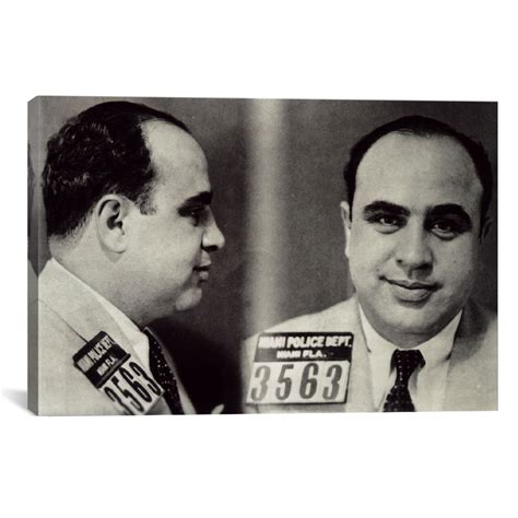 Al Capone Mugshot // Chicago Gangster Outlaw (60"W x 40"H x 1.5"D