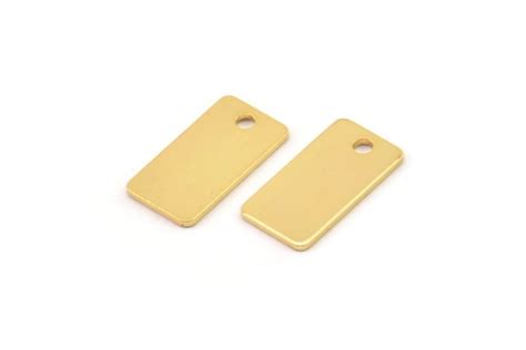 Gold Rectangle Bar 6 Gold Plated Brass Rectangle Stamping Blanks Gold