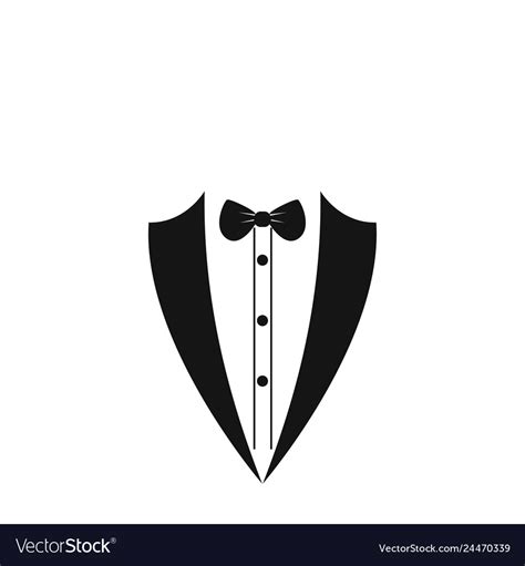 Suit icon isolated on white background Royalty Free Vector