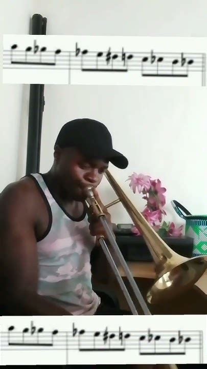 C Chromatic Scale With Notes For Trombone Youtube