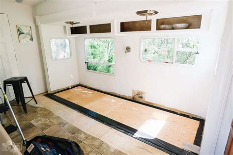 Install Vinyl Plank Flooring In An RV With A Pull Out Our DIY Camper