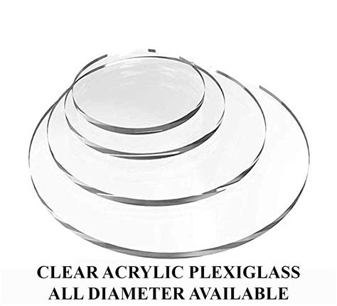 Buy Speedyorders Clear Acrylic Plexiglass Lucite Circle Round Disc