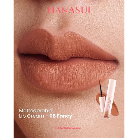 Hanasui Mattedorable Lip Cream Lipstick Cair Matte Pigmented Tahan