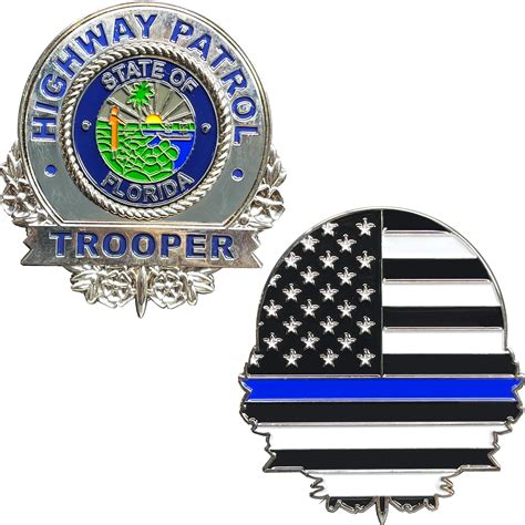 Bl16 009 Fhp Florida Highway Patrol Trooper Thin Blue Line Police