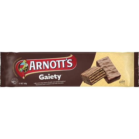 Arnott S Gaiety Chocolate Wafer Biscuits 160g Woolworths