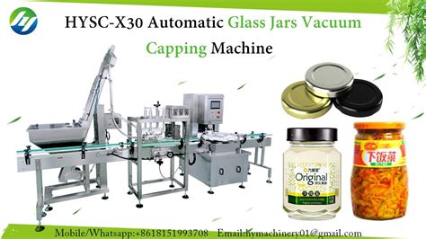 Automatic Glass Jars Vacuum Capping Machine Model Hysc X Youtube