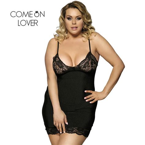 Comeonlover Vertical Stripe Sexy Lingerie Nightwear Underwear Large