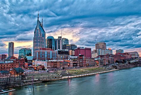 Winter Sunset Nashville Cityscape Photograph By Patrick Collins