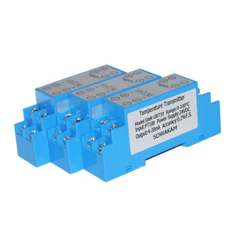 Din Rail K Type Temperature Transmitter 0 1300c Temperature Detection 4