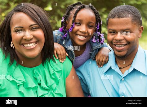 Happy African American Family Stock Photo - Alamy