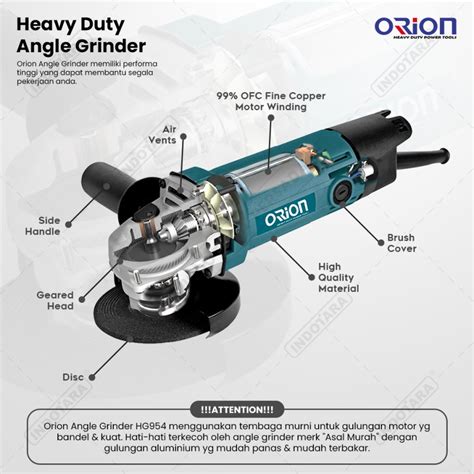 Jual Mesin Gerinda Tangan Angle Grinder Orion Hg V Variable Speed