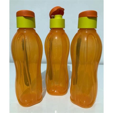 ECO TUPPER GARRAFA 500ML LARANJA TAMPA AMARELA TUPPERWARE Shopee