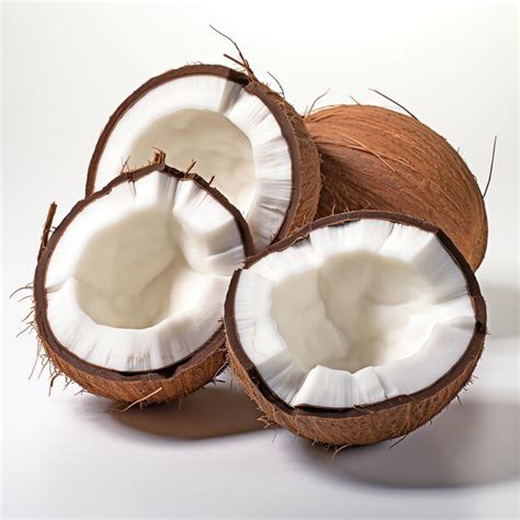 Premium Ai Image A Coconut With A White Shell