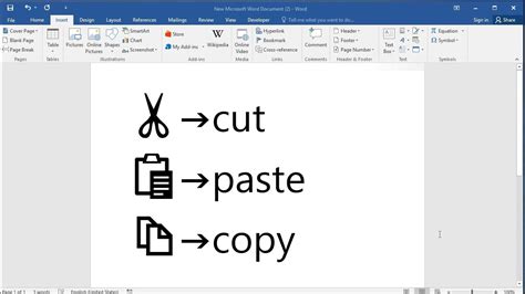 How to insert cut, copy and paste symbols in word - YouTube