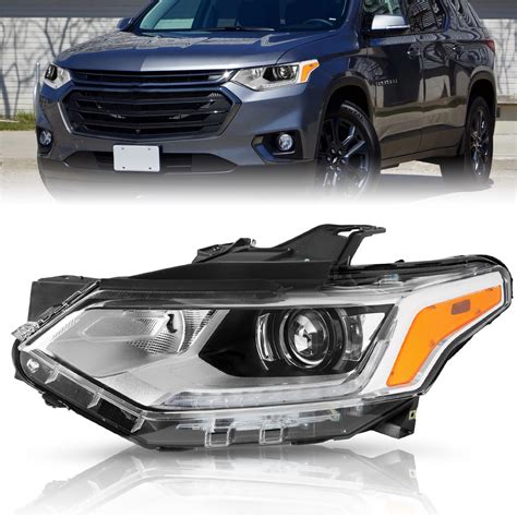 Tusdar Hid Xenon Headlight Assembly Set For 2018 2021 Chevy Traverse Led Drl