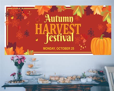 Fall Autumn Harvest Banner Autumn Harvest Festival Yard Signs - Etsy