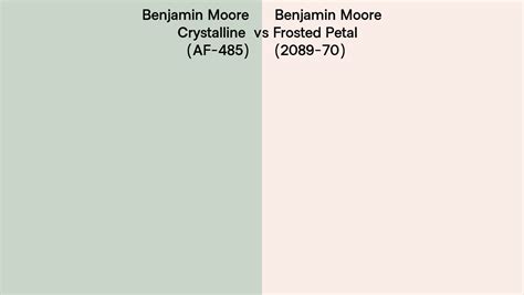 Benjamin Moore Crystalline Vs Frosted Petal Side By Side Comparison