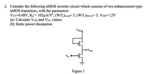 Solved Consider The Following NMOS Inverter Circuit Which Chegg