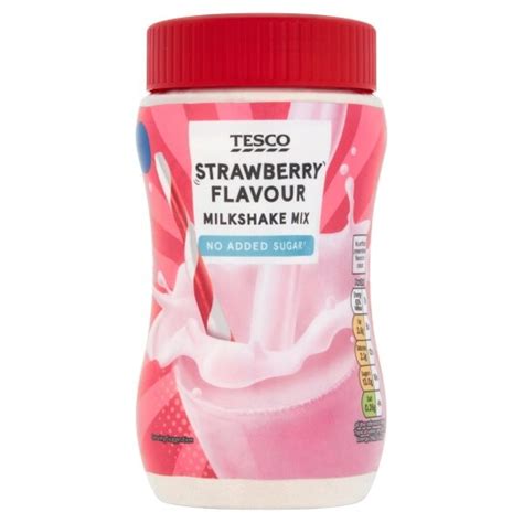 Tesco No Added Sugar Strawberry Flavoured Milkshake Mix 300g Tesco