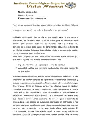 Competencias De Este Nuevo Mundo Pdf