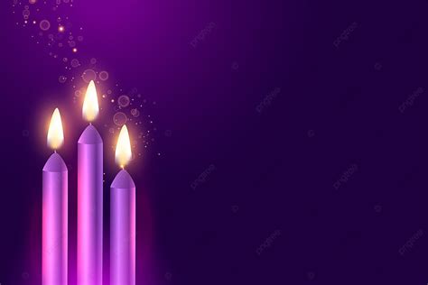 Purple Advent Three Candles With Sparkles Background, Advent, Candle, Purple Background Image ...