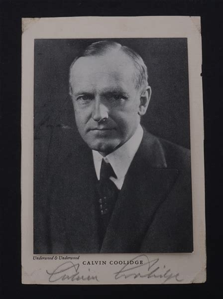 Lot Detail Calvin Coolidge Autographed 4x6 Vintage Photo W Jga Loa