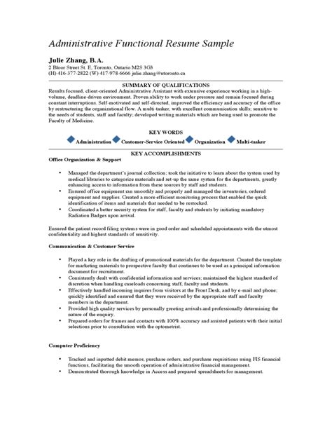 2025 Administrative Assistant Resume Template Fillable Printable Pdf