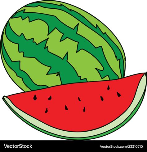 Watermelon symbol mascot best for print Royalty Free Vector