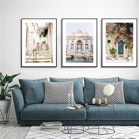 Wall Art Italian Travel 3 Sets Poster Prints Canvas Prints Art