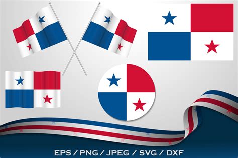 Set of Panama Flags in Different Designs Graphic by terrabismail ...