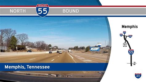 Interstate 55 - Mississippi to Interstate 240 - Tennessee - Interstate 411