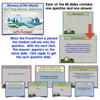 Ecology Biomes Review Test Prep Questions By Amy Brown Science TpT