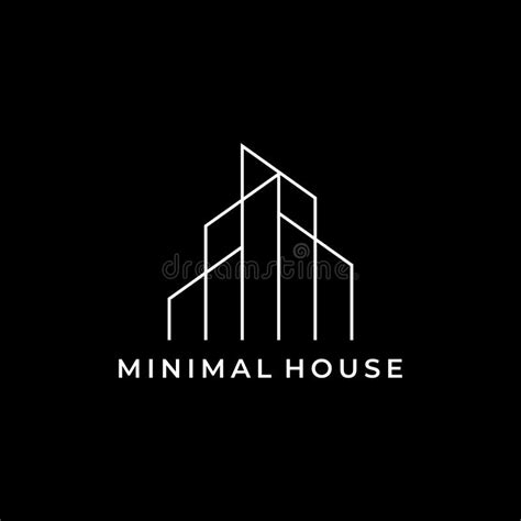 Minimalist Real Estate Logo Design Vector Illustration Simple Design