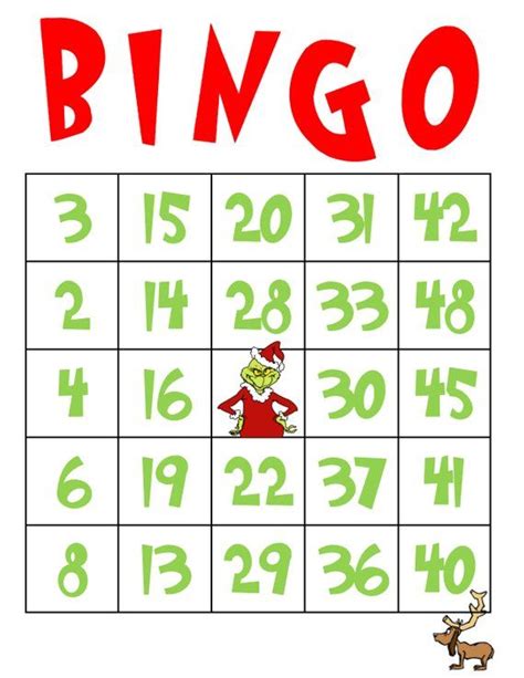 30 Free Printable Christmas Bingo Cards