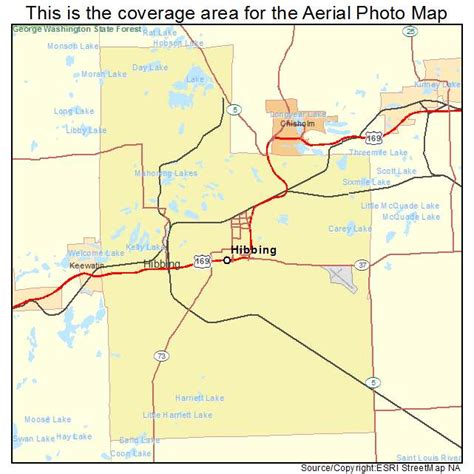 Aerial Photography Map of Hibbing, MN Minnesota