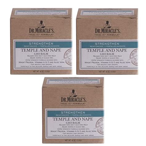 Dr Miracles Temple And Nape Gro Balm 4 Oz Bundle Of 3 Promote