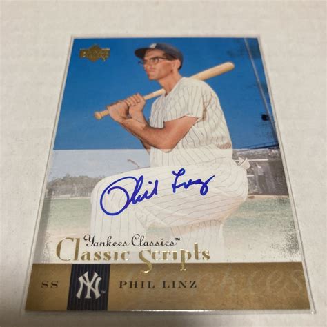 Phil Linz Upper Deck Auto Yankees Classics Signature