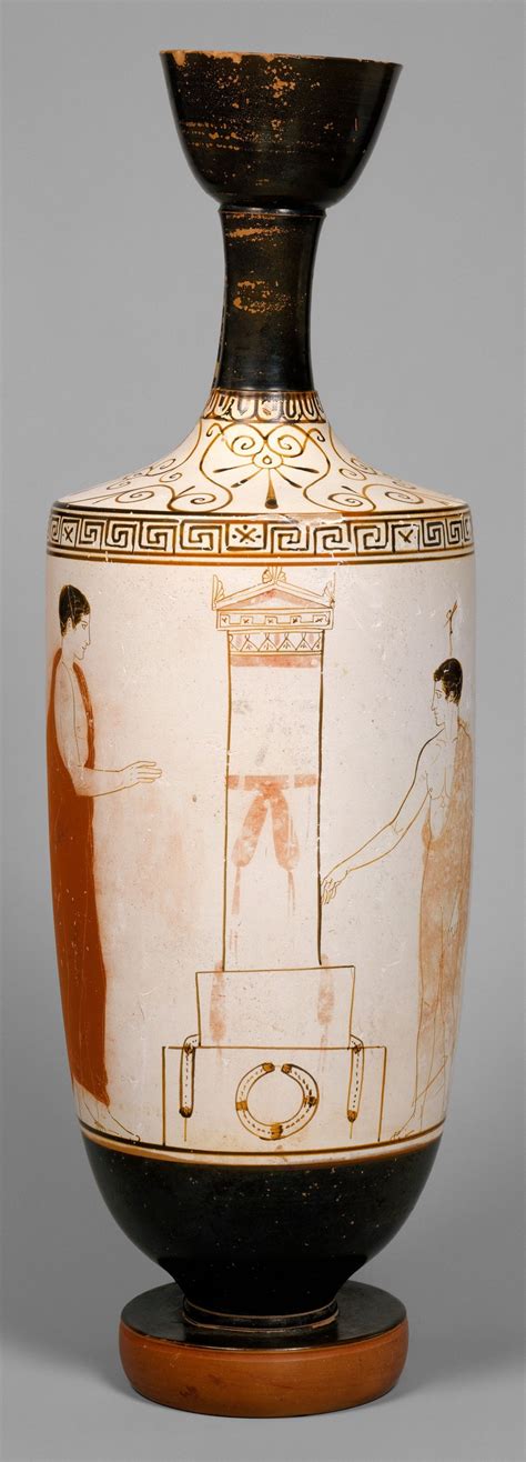 Terracotta Lekythos Oil Flask Attributed To The Achilles Painter