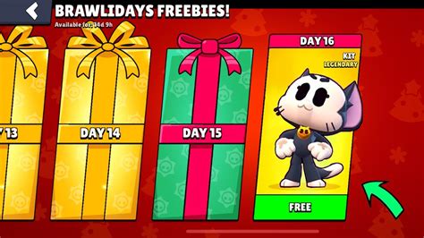 Whaaat COMPLETE DAY 16 BRAWLIDAYS FREE GIFTS NEW BRAWLER KIT I