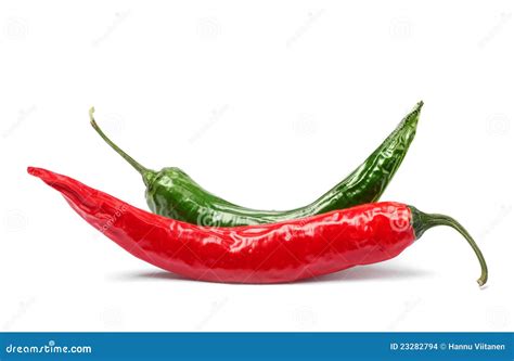 Red Green Chili Pepper Isolated Stock Photo Image Of Fresh Plant