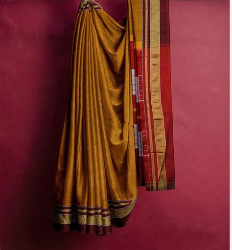 Shop Orange Colour Ilkal Saree Gi Heritage